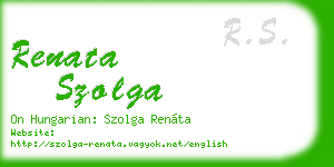 renata szolga business card